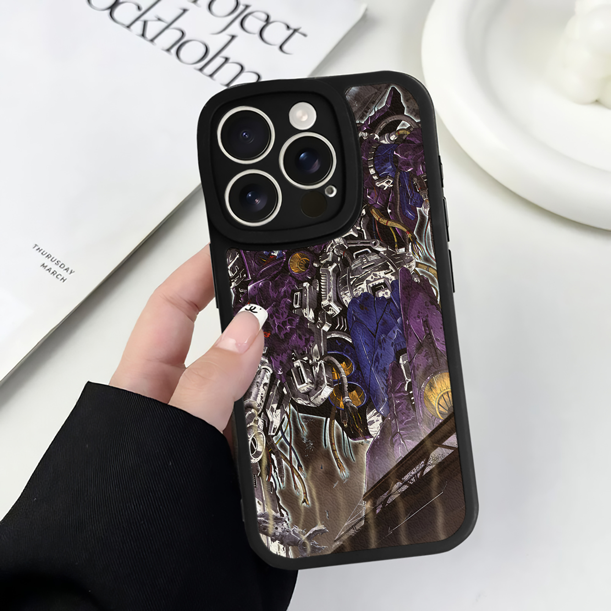 （画像用） 機動戦士ガンダム Mobile Suit Gundam 【iPhone 16シリーズ対応】シリコンスマホケース（レザー調） 材質：シリコン